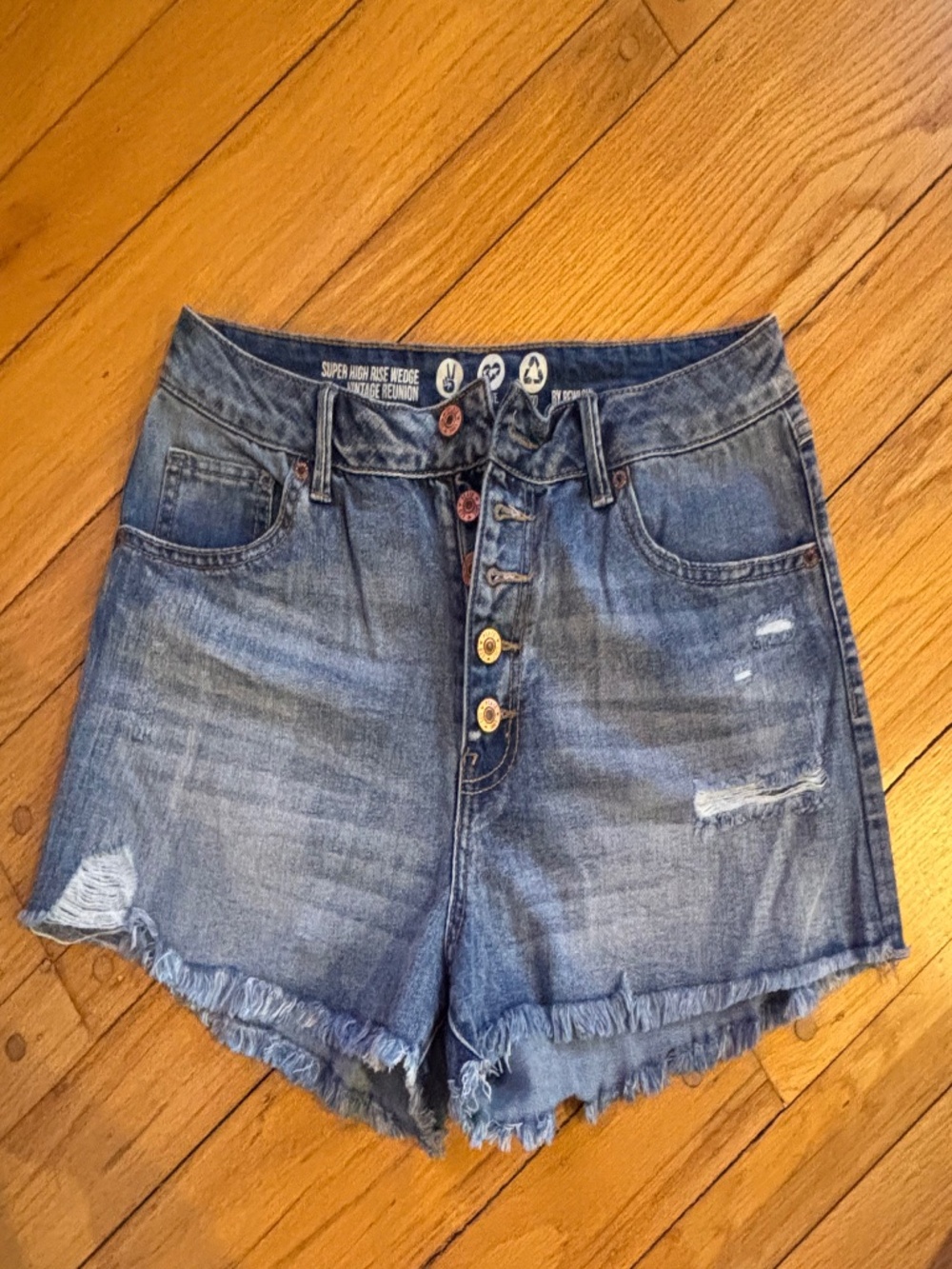 Denim cut off shorts